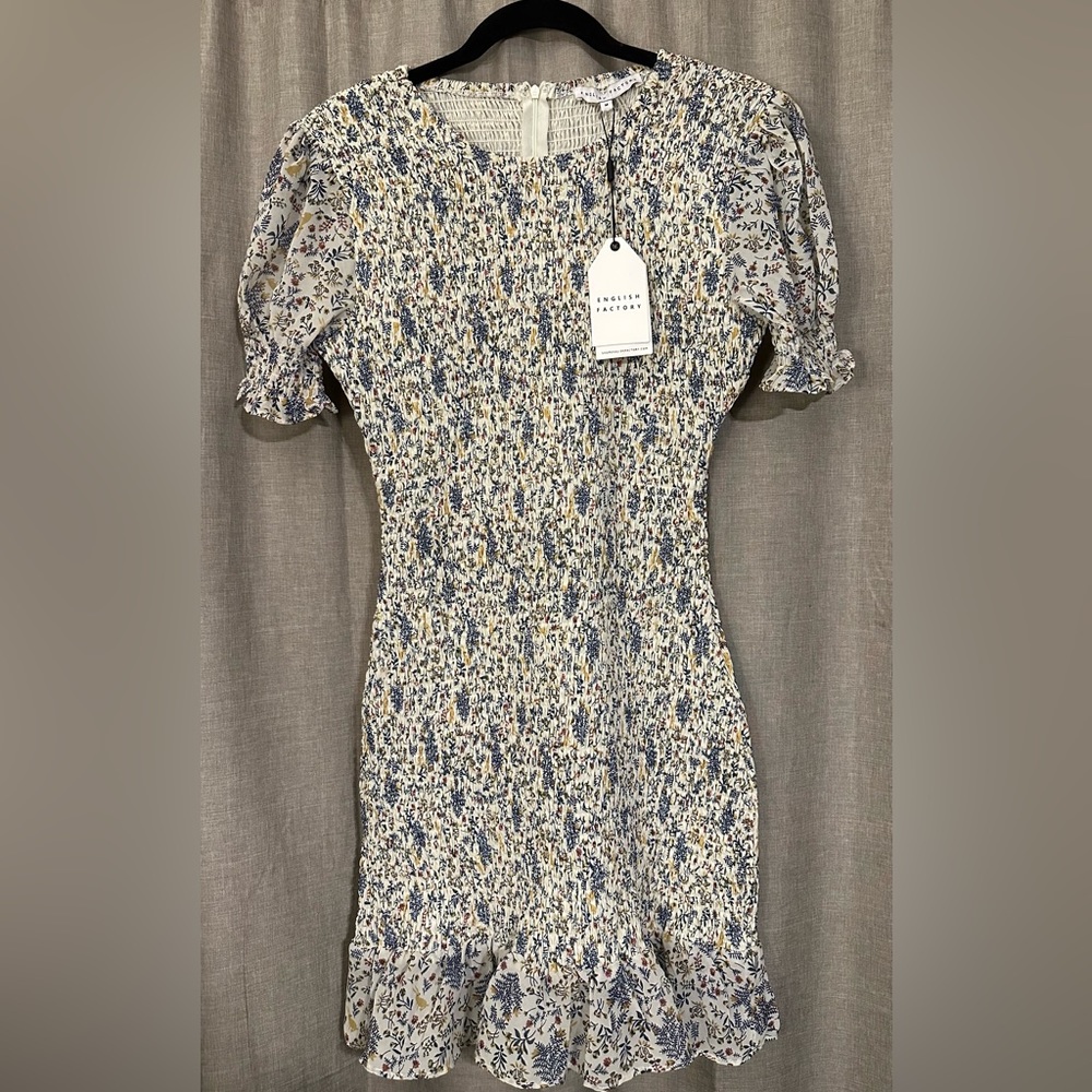 English Factory Floral Mini Dress - size M